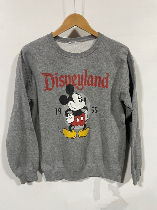 Disney Tops - Disney Grey Crewneck with Vintage Mickey and Red Disneyland Logo